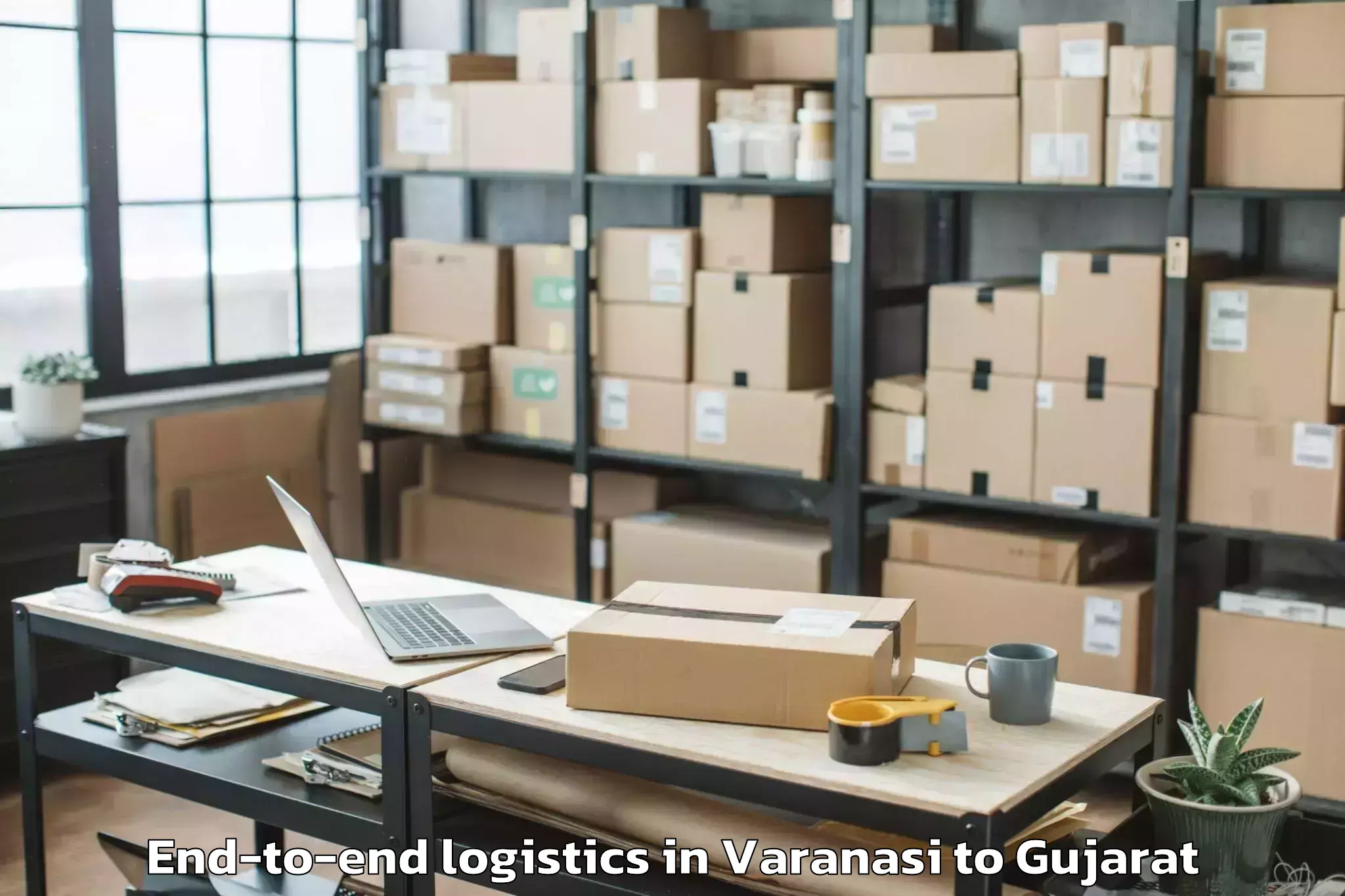 Book Varanasi to Khambhaliya End To End Logistics Online